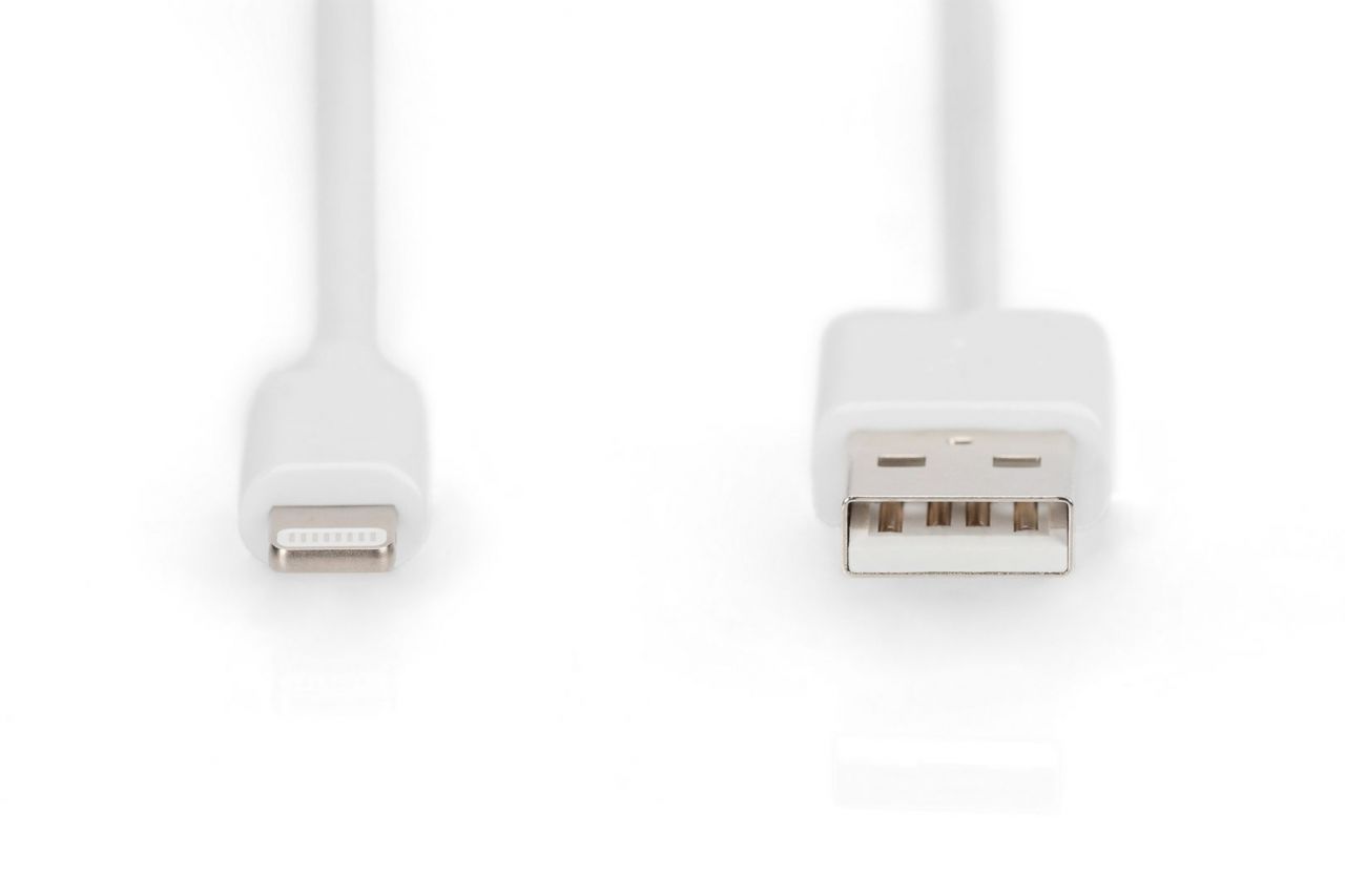 Digitus Lightning to USB-A data/charging cable MFI-certified 2m White