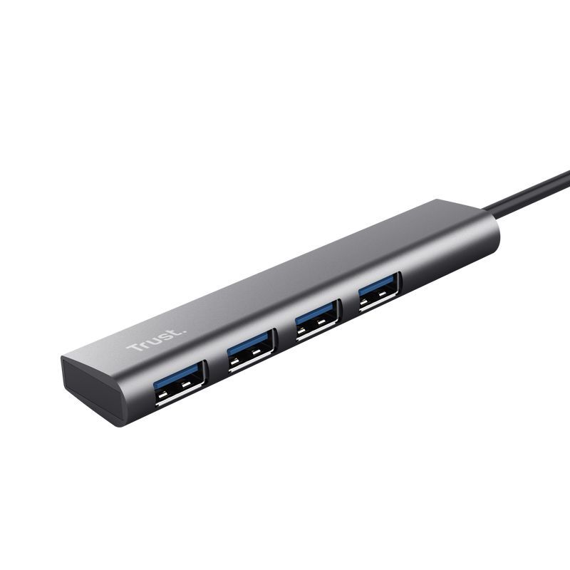 Trust Halyx 4-portos USB3.2 HUB Aluminium Grey