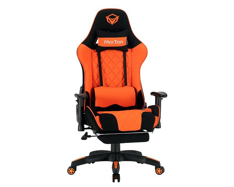 Meetion CHR25 2D Armrest Massage E-Sport Gaming Chair with Footrest Black/Orange