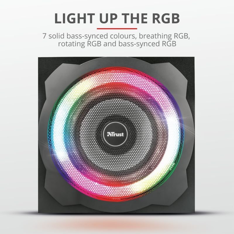 Trust GXT 629 Tytan RGB Illuminated 2.1 Speaker Set Black