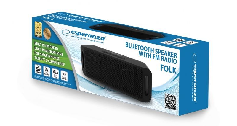 Esperanza Folk Bluetooth speaker FM Black
