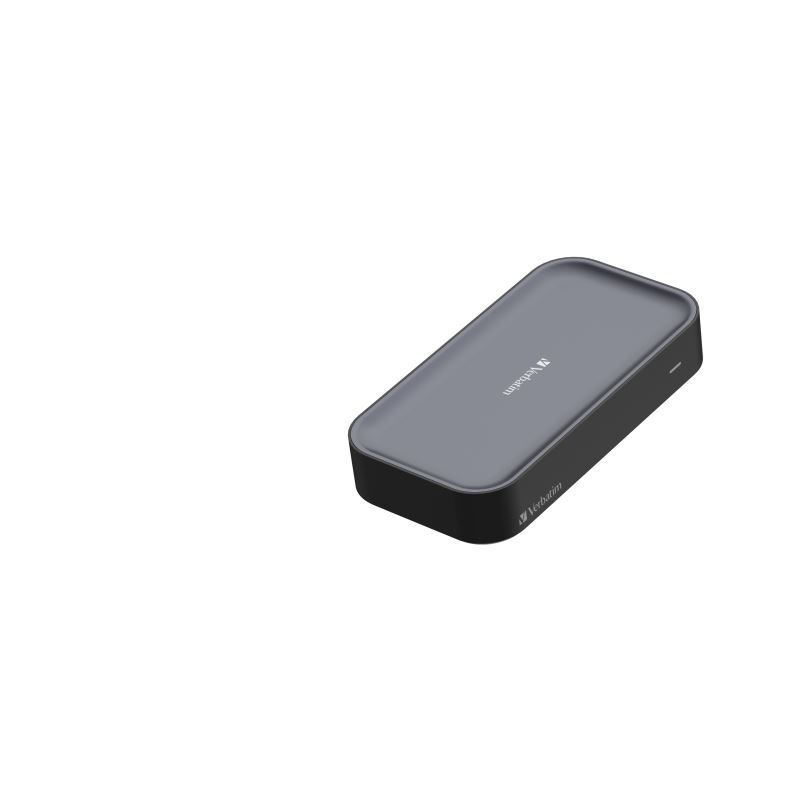 Verbatim WDA-01 Share My Screen 1080p USB-C Wireless Display Adapter with Hub Black
