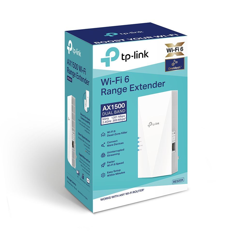 TP-Link RE500X AX1500 Wi-Fi 6 Range Extender White