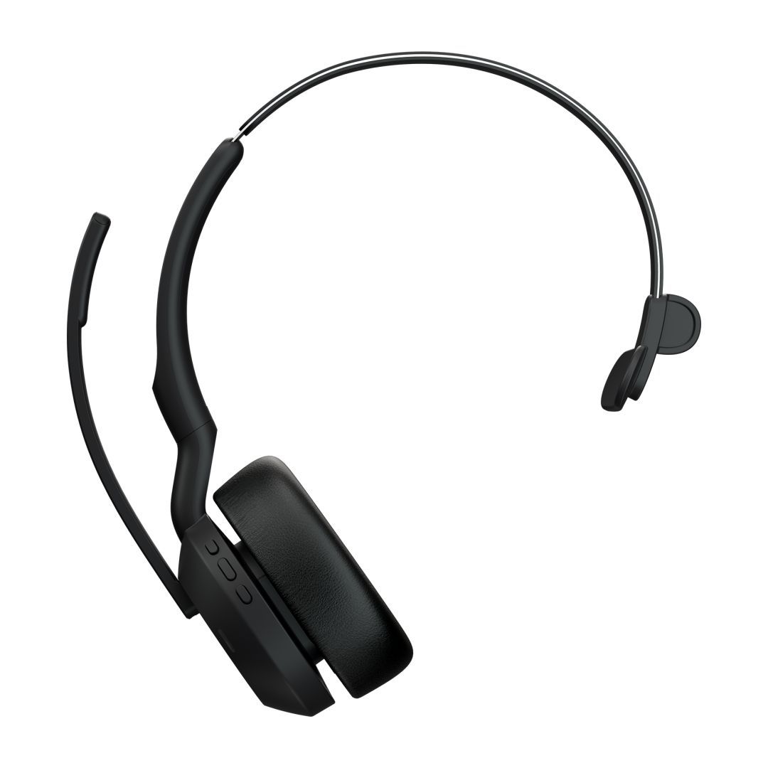Jabra Evolve2 55 UC Mono with Link380a Wireless Bluetooth Headset with Charging Stand Black