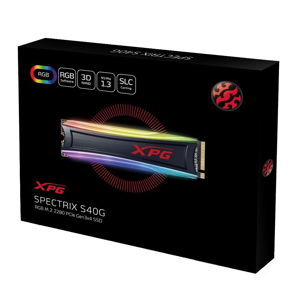 A-Data 512GB M.2 2280 NVMe XPG Spectrix S40G RGB