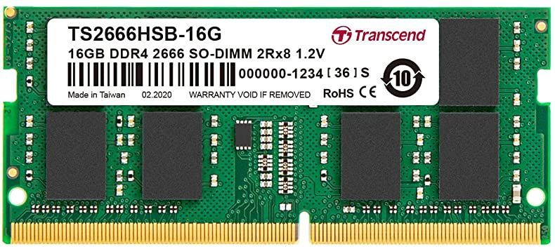 Transcend 16GB DDR4 2666MHz SODIMM JetRam