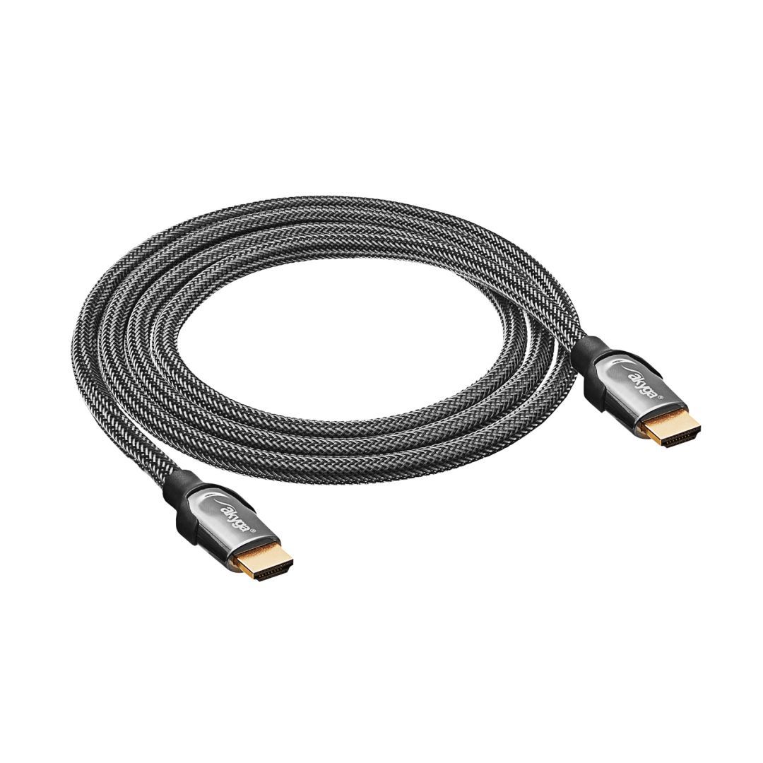 Akyga HDMI ver. 2.1 Shielded cable 1,5m Black