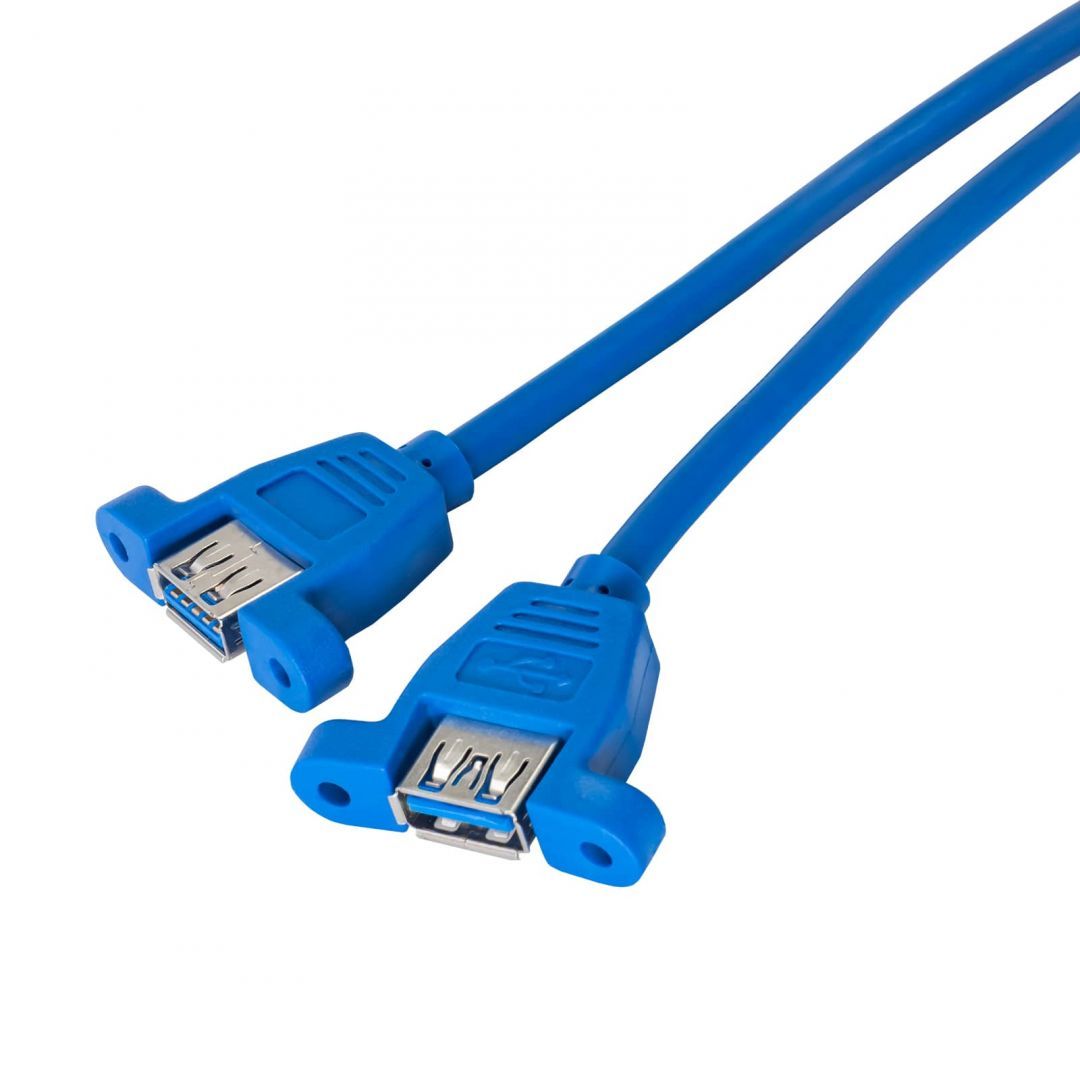 Akyga AK-CA-62 Adapter goldpin ATX / 2xUSB 3.0 cable 0,6m Blue