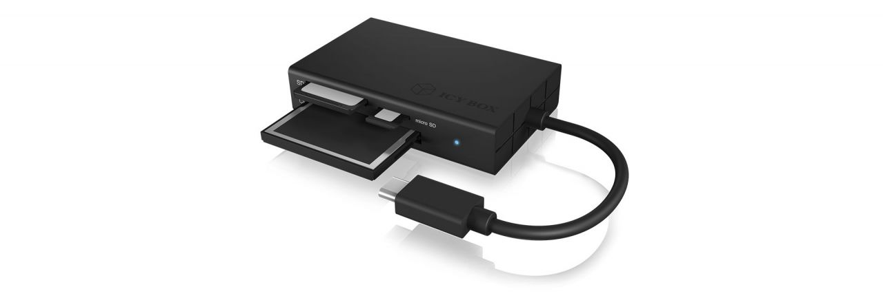 Raidsonic IcyBox IB-CR401-C3 External Multi with Type-C USB3.0 interface Card Reader Black