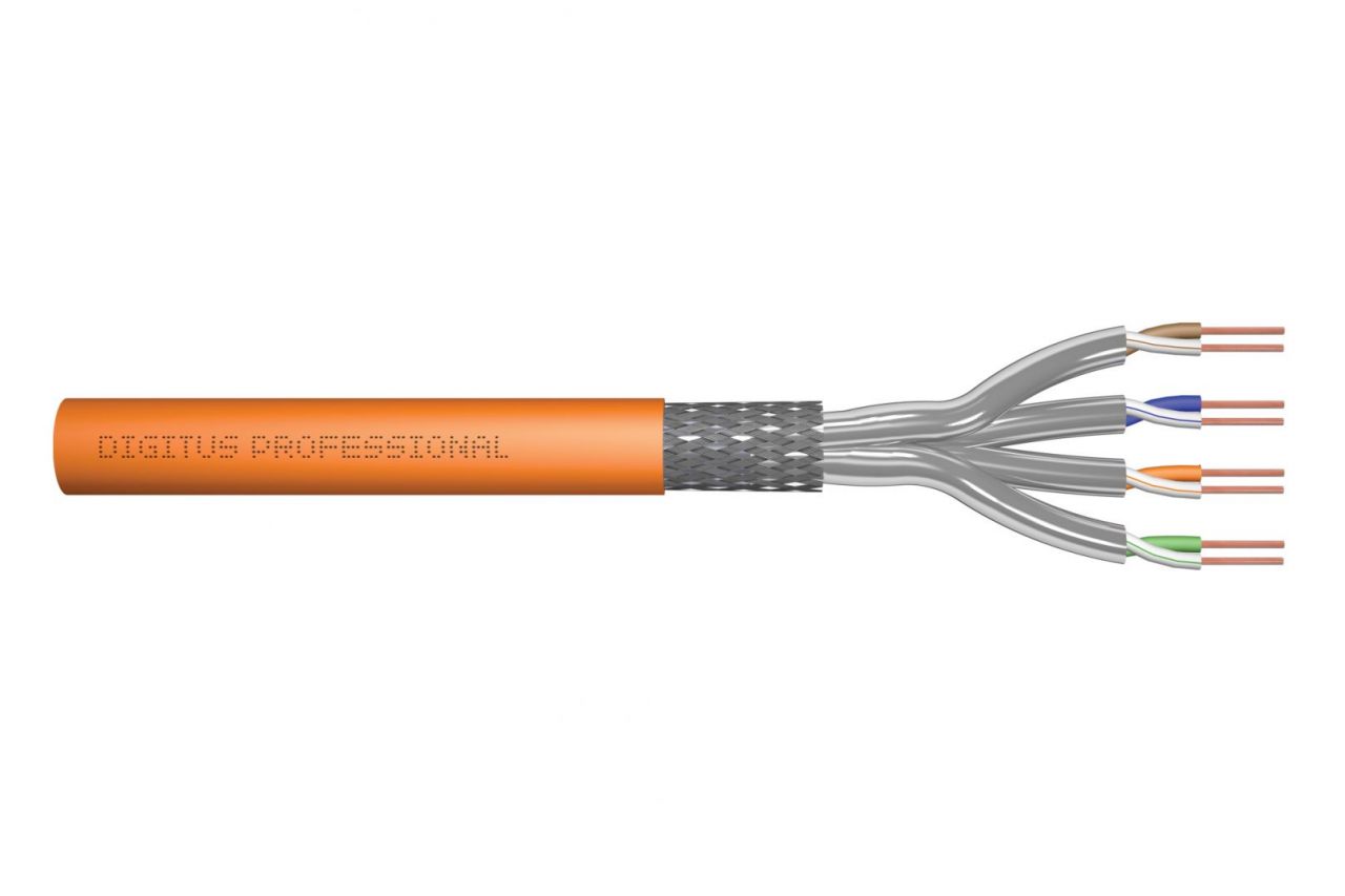 Digitus CAT7 S-FTP Installation cable 25m Orange