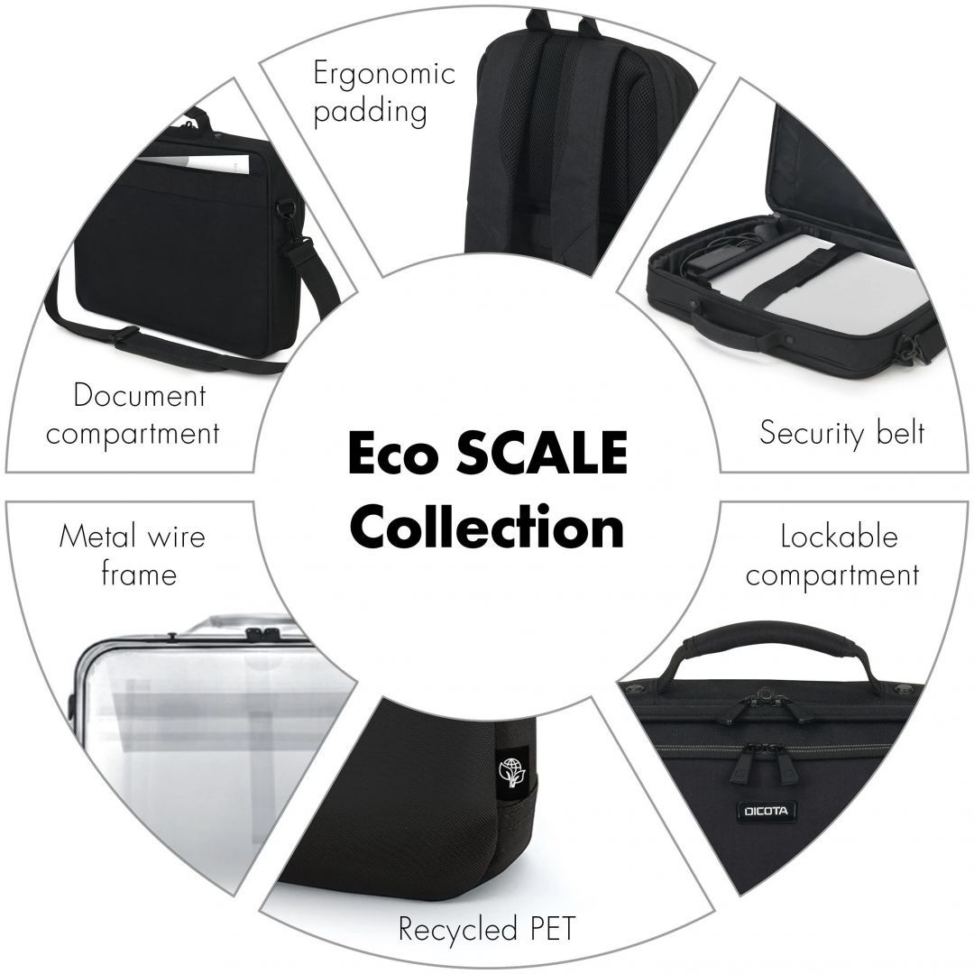Dicota Laptop Bag Eco Multi Plus Scale 15,6" Black