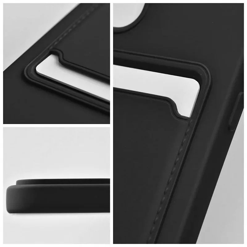 Haffner PT-6730 Xiaomi Redmi Note 12 Pro+ 5G szilikon hátlap kártyatartóval Black
