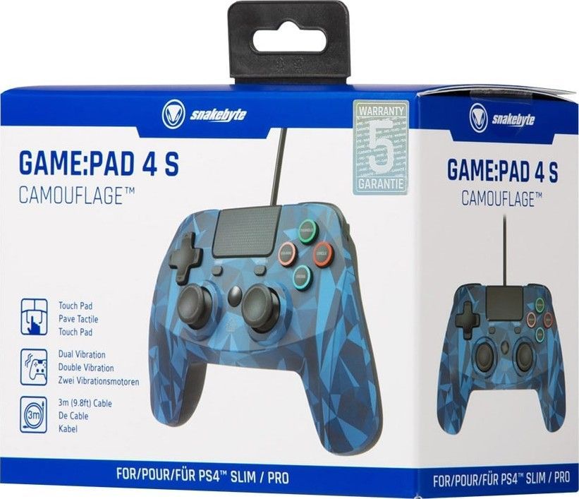 snakebyte Game:Pad 4 S USB Gamepad Camo Blue