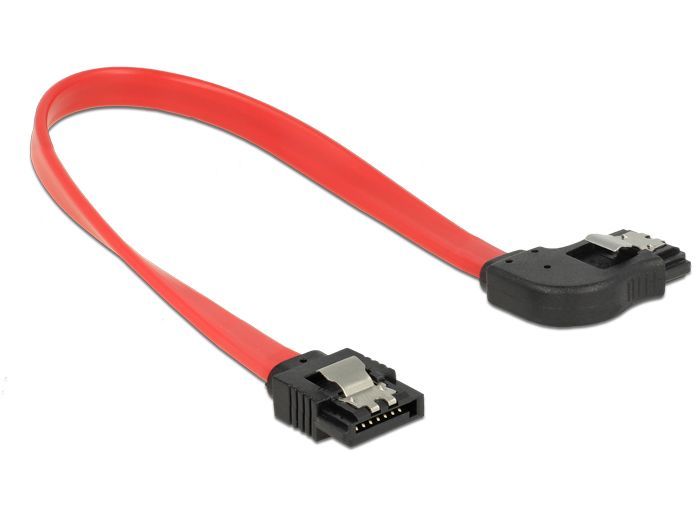 DeLock SATA 6 Gb/s Cable straight to right angled 20cm Red