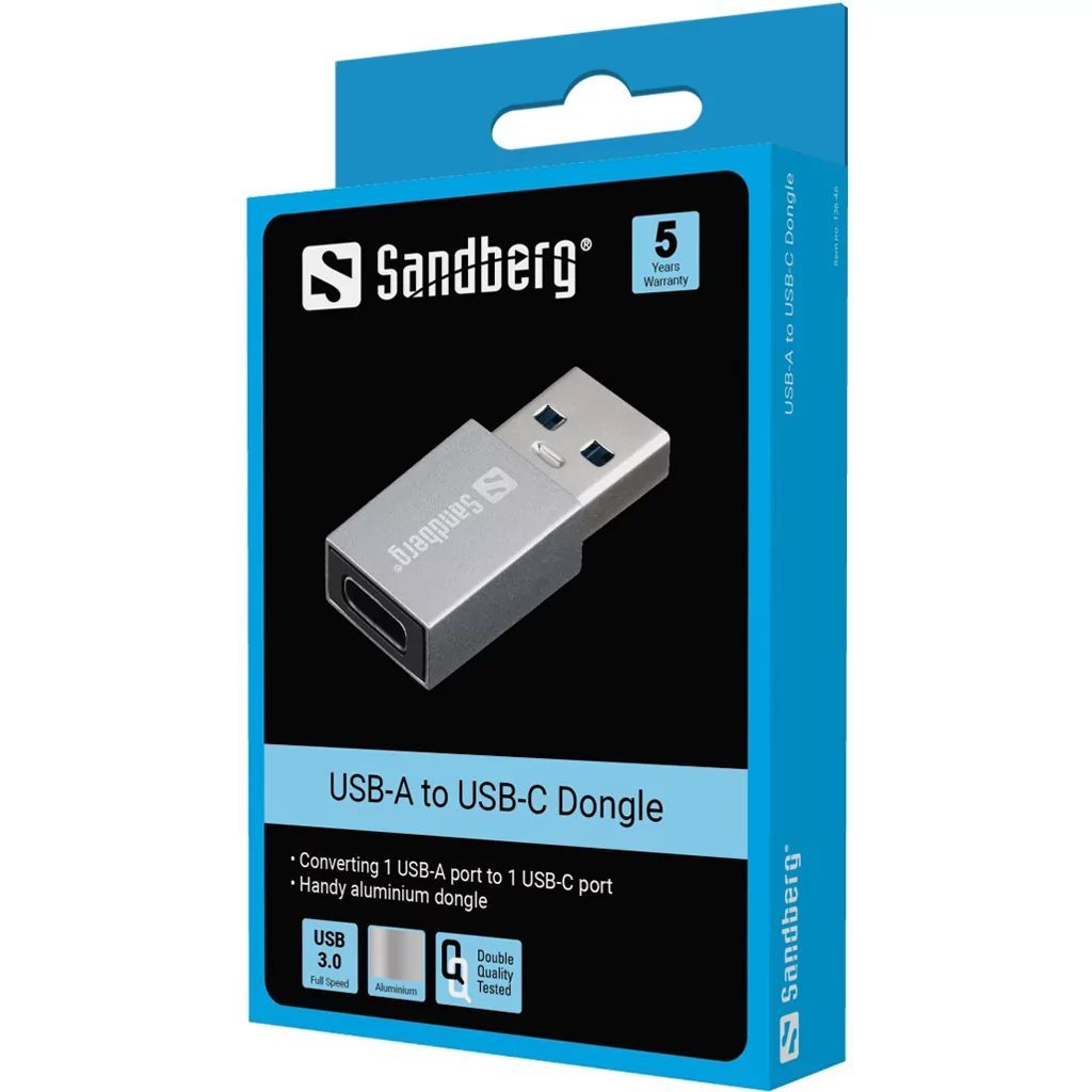 Sandberg USB-A to USB-C Dongle Silver