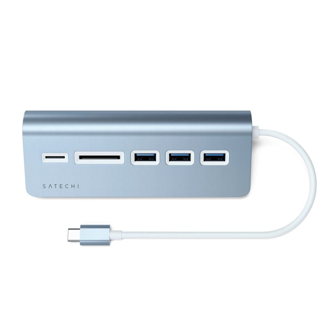 Satechi USB-C Combo Hub for Desktop Aluminium Blue