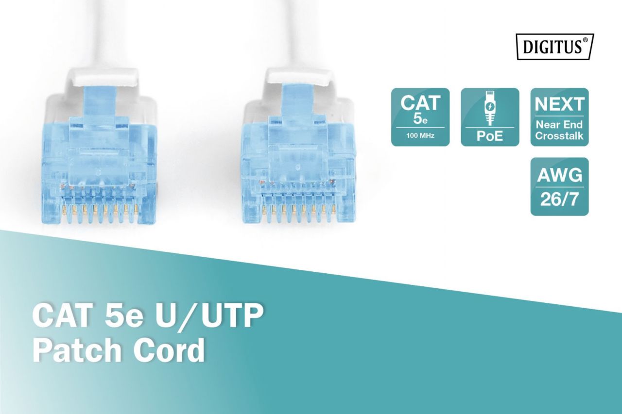 Digitus CAT5e U-UTP Patch Cable 2m White