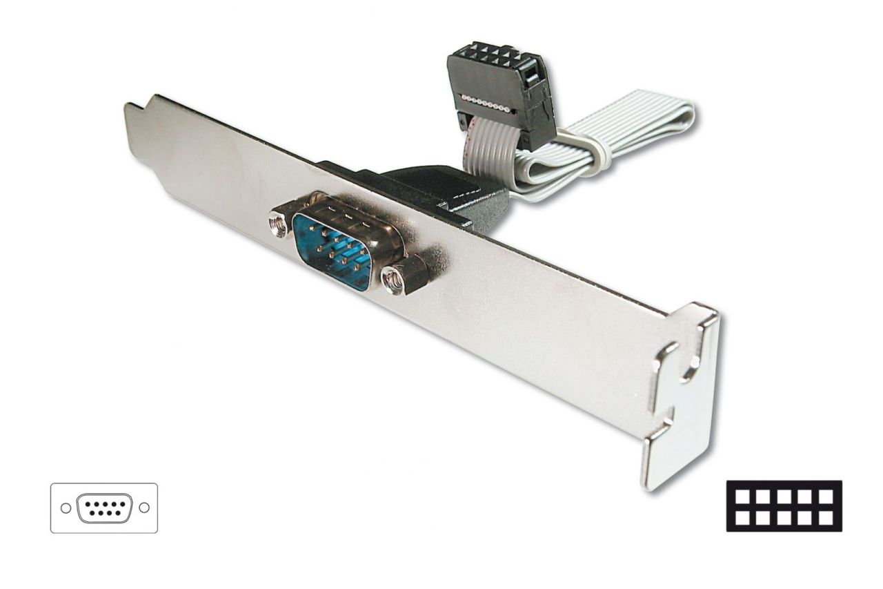 Assmann Serial Slot Bracket cable D-Sub9 - IDC 2x5pin