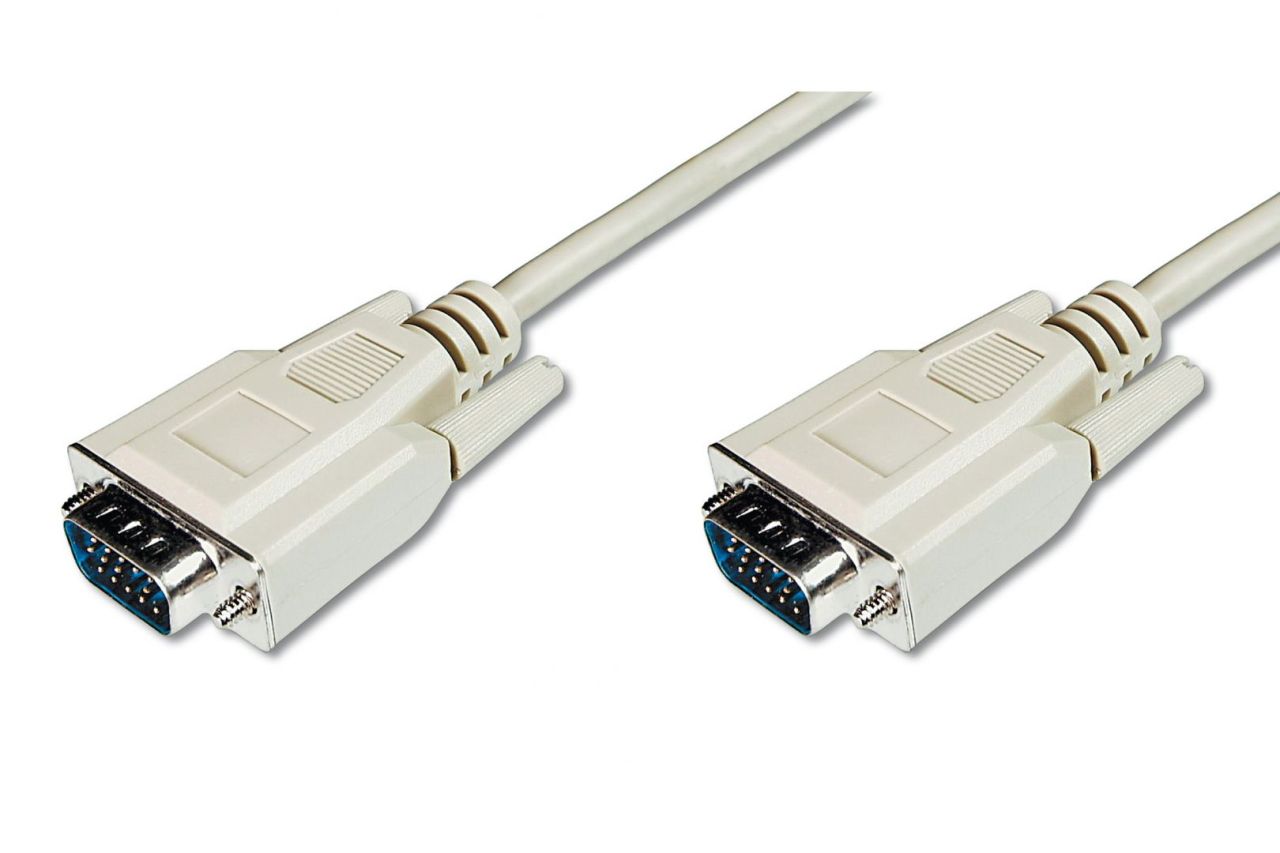 Assmann VGA Monitor connection cable, HD15 3m Beige