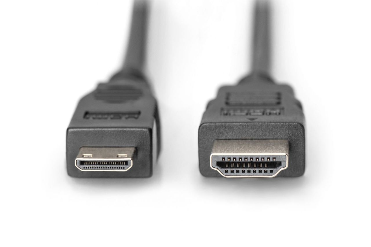 Assmann HDMI High Speed Ethernet connection cable HDMI - mini HDMI 2m Black