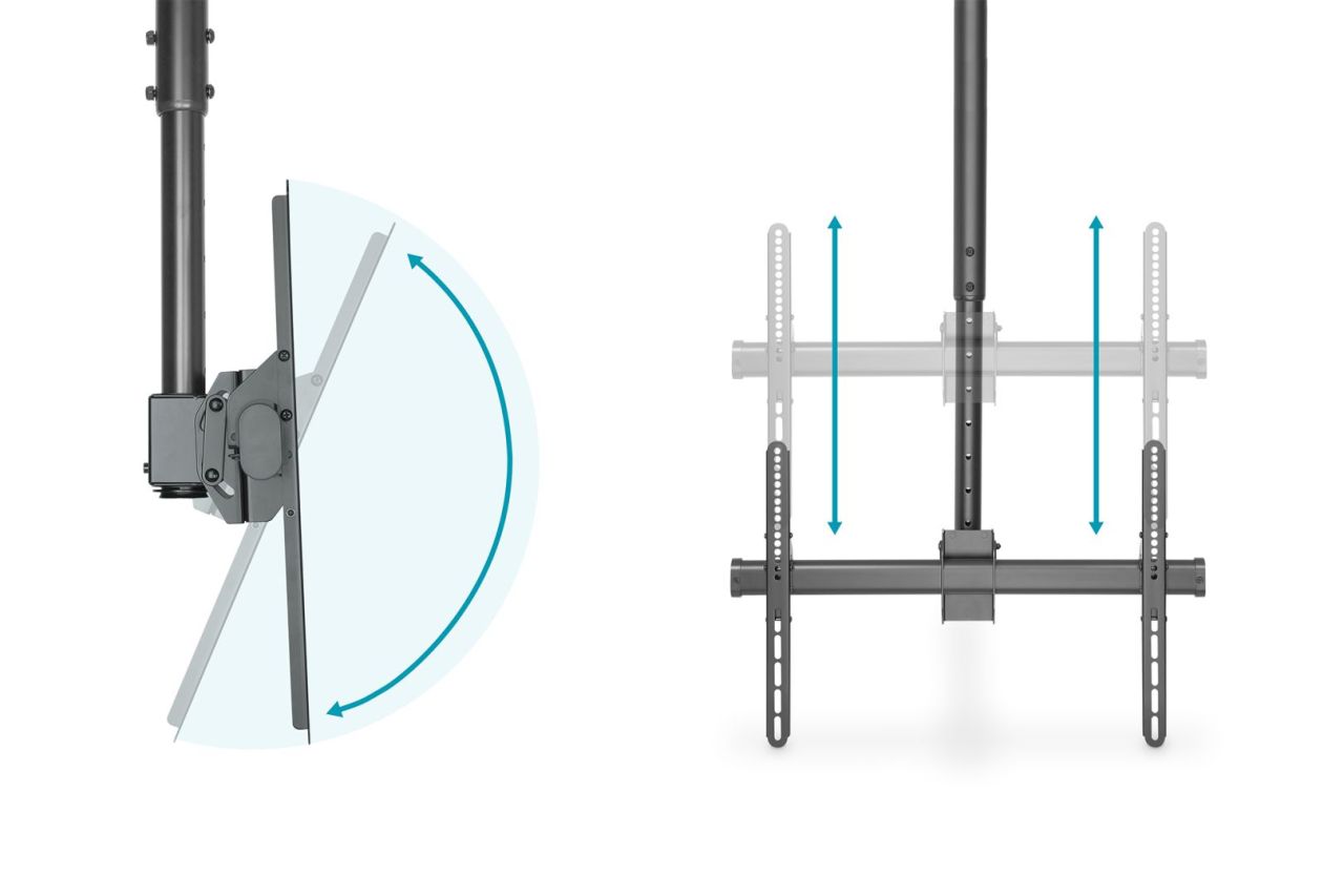 Digitus DA-90421 Monitor/TV Ceiling Mount 37-70" 50kg Black