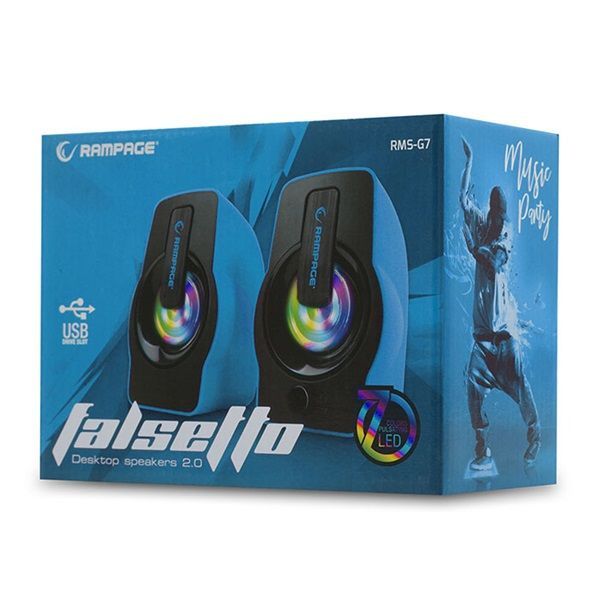 Rampage RMS-G7 Falsetto RGB Speaker Blue