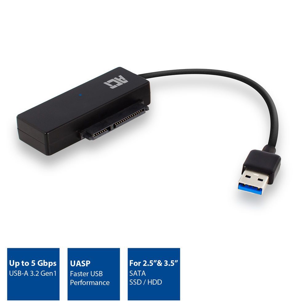 ACT AC1515 USB3.2 Hard Drive Adapter 2,5"/3,25" SSD/HDD with Power Supply