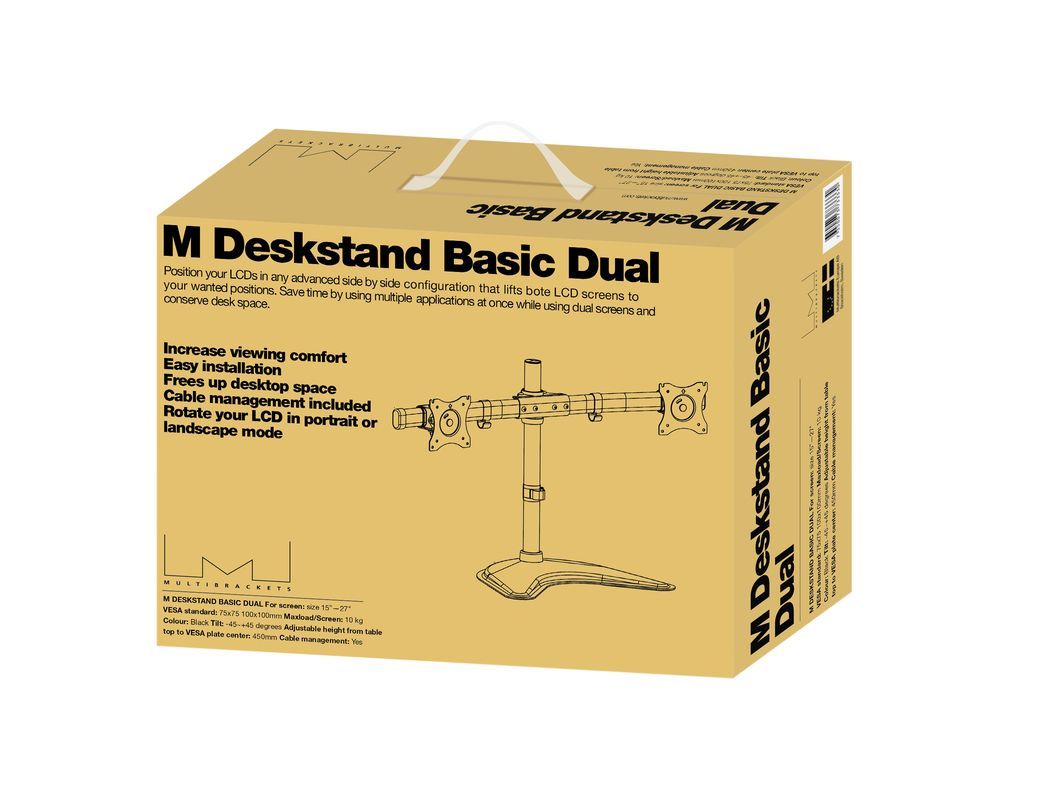 Multibrackets M Deskstand Basic Dual 15" - 27" Black