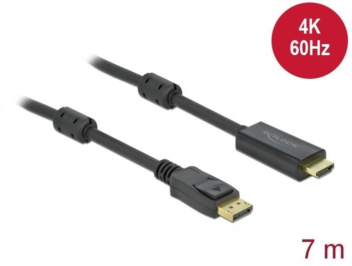 DeLock Active DisplayPort 1.2 to HDMI Cable 4K 60Hz 7m