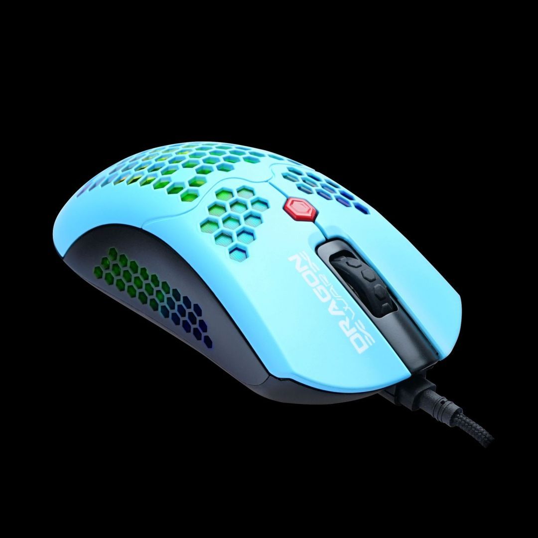 Dragon War Phoenix Honeycomb Gamer mouse Blue