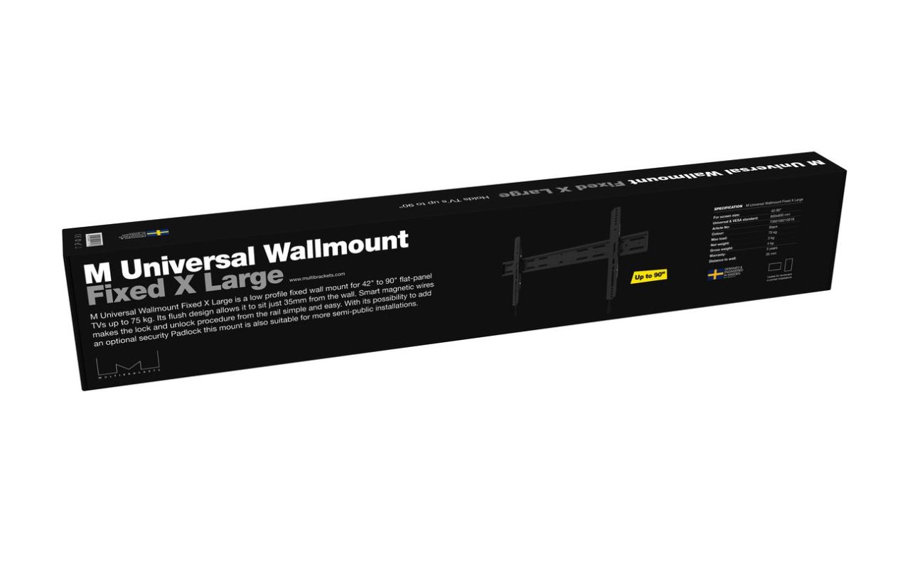 Multibrackets M Universal Wallmount Fixed X Large 42"-90" Black