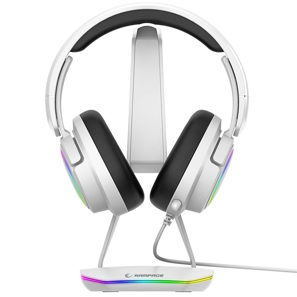 Rampage Tower T14 RGB Headset Stand White