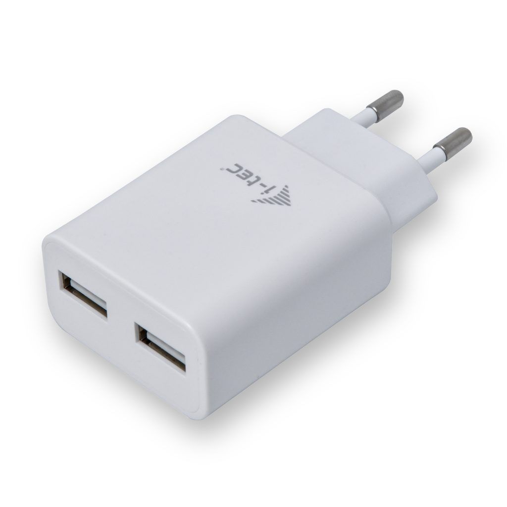 I-TEC 2 Port USB Power Charger 2.4A White