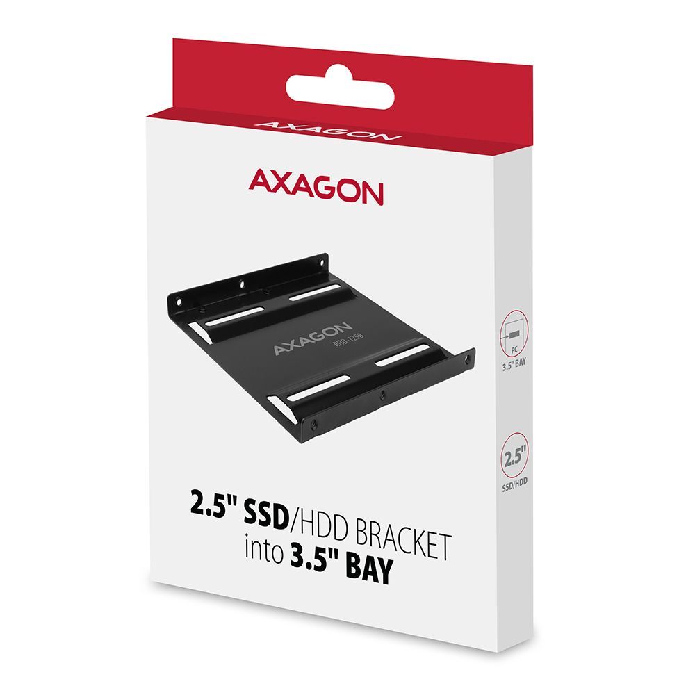 AXAGON RHD-125B 2.5" SSD/HDD Bracket into 3.5" bay Black