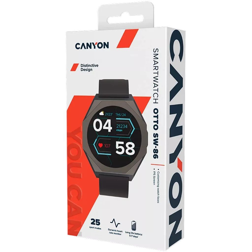 Canyon Otto SW-86 Smart Watch Black