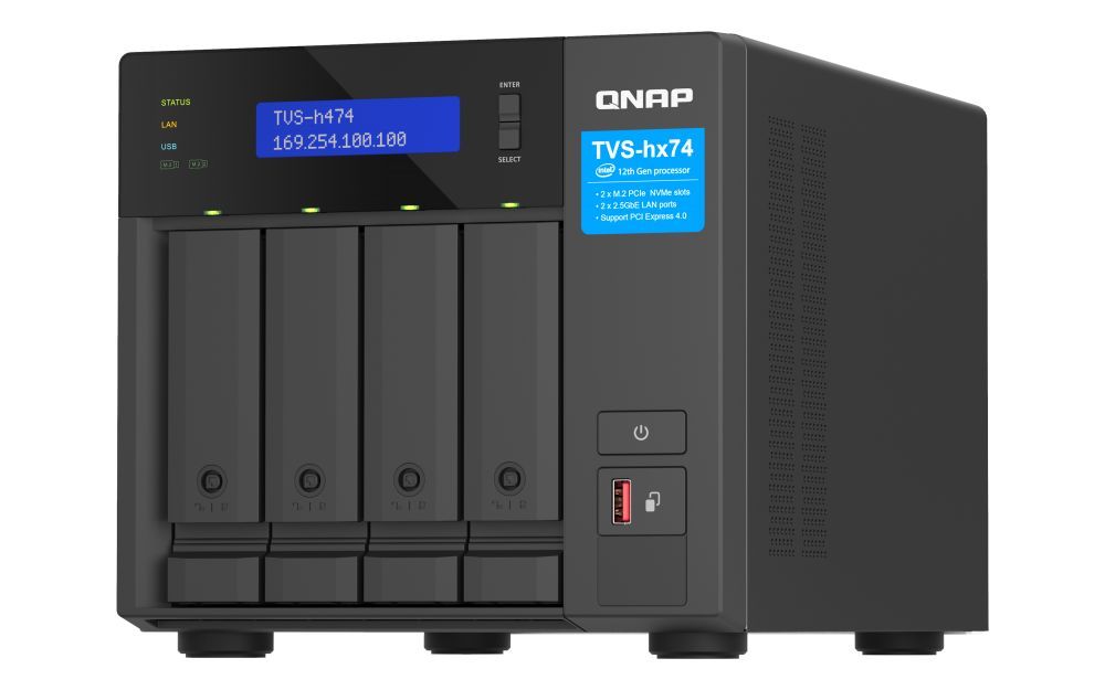 QNAP NAS TVS-H474-PT-8G (8GB) (4xHDD + 2xM.2 SSD)