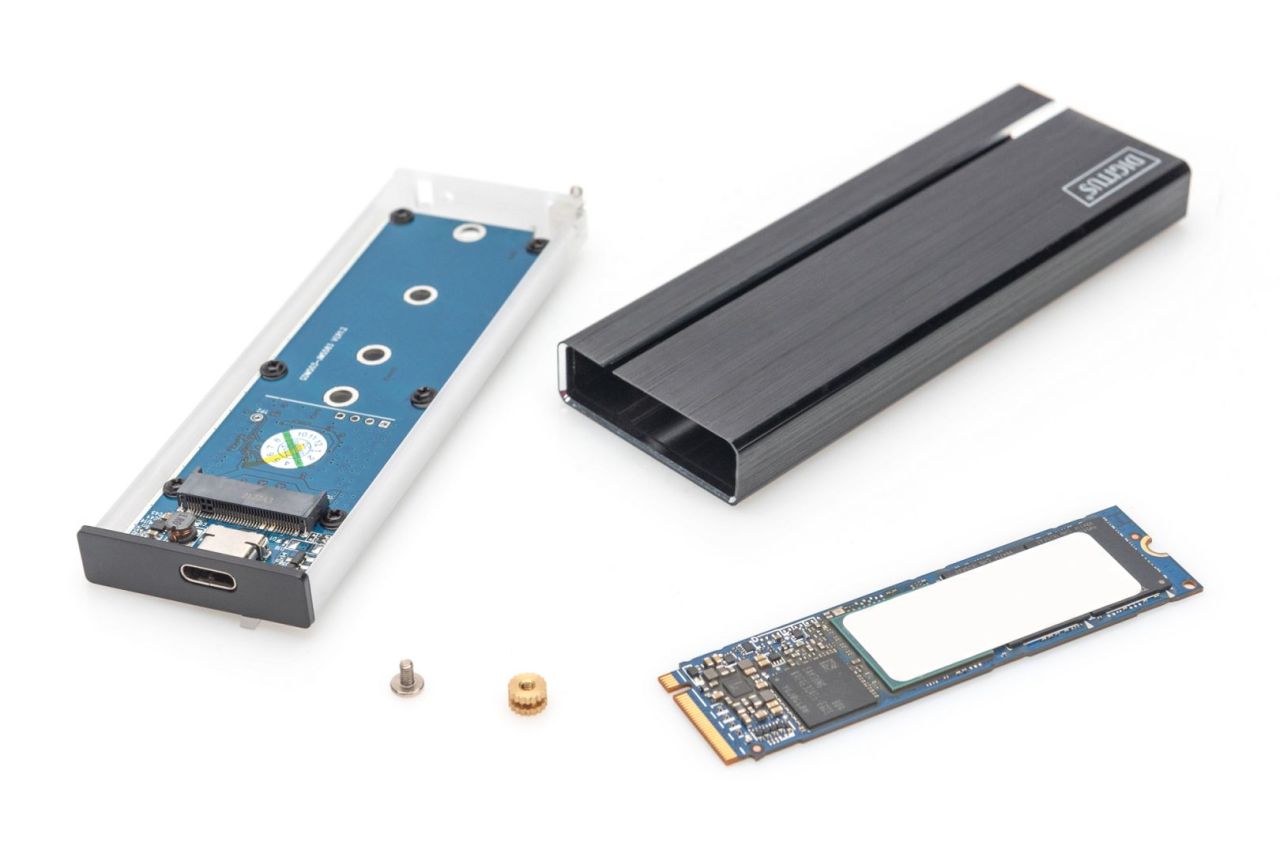 Digitus Mini Enclosure for M.2 NVMe PCIe SSD USB3.1 Type-C Black