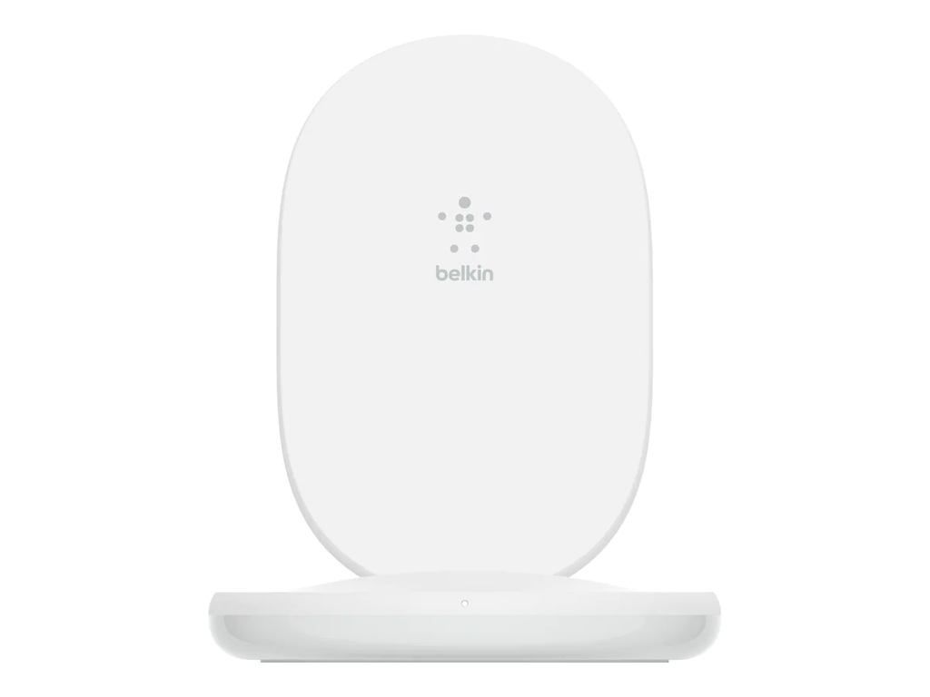 Belkin BoostCharge 15W Wireless Charging Stand + QC 3.0 24W Wall Charger White