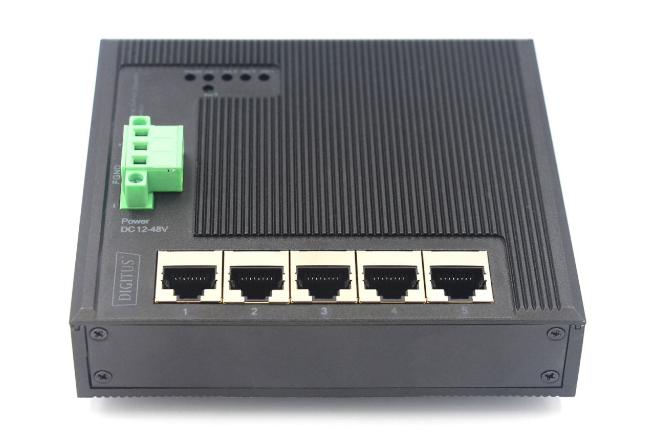 Digitus 5 Port Gigabit Ethernet Network Switch Switch Flat Industrial Unmanaged