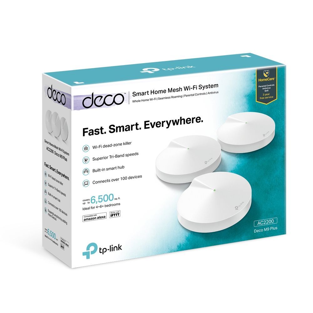 TP-Link Deco M9 Plus AC2200 Smart Home Mesh Wi-Fi System (1 pack)