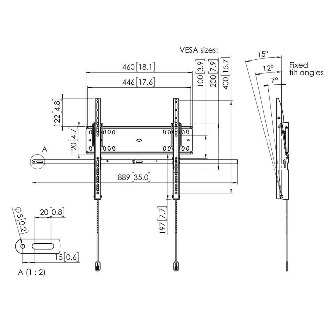 Vogel's PFW 4510 Display Wall Mount tilt Black