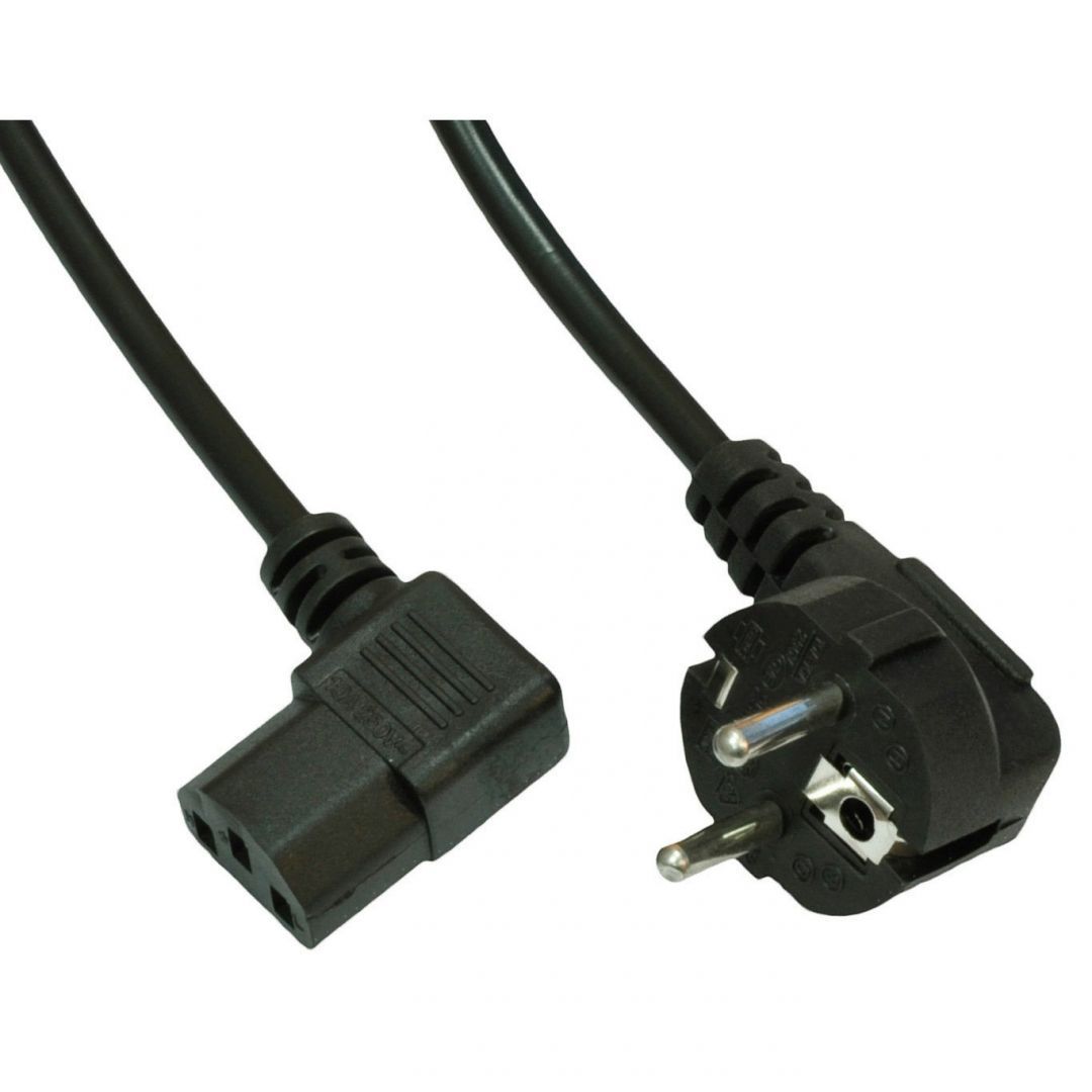 Akyga AK-PC-02A Angle PC Power Cord cable 1,5m Black