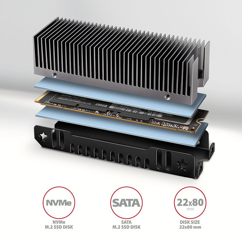 AXAGON CLR-M2XT Heatsing for M.2 SSD