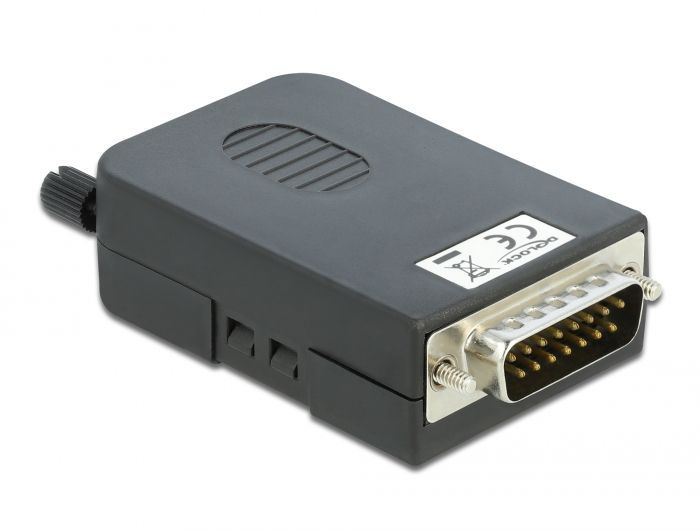 DeLock D-Sub15 male to Terminal Block with Enclosure