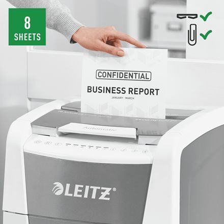 Leitz IQ AutoFeed Office 300 P5 Pro Iratmegsemmisítő Grey