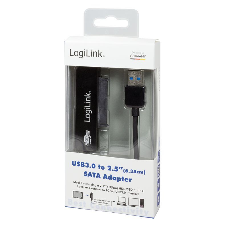 Logilink USB 3.0 to 2.5" (6,35 cm) SATA adapter Black
