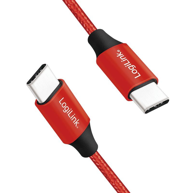 Logilink USB 2.0 Type-C cable C/M to USB-C/M 1m Red