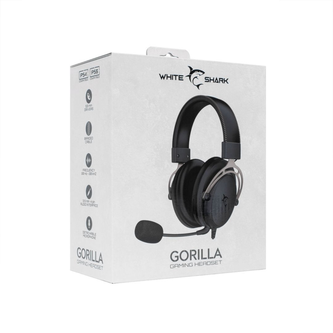 White Shark GH-2341 Gorilla Gaming Headset Black/Grey