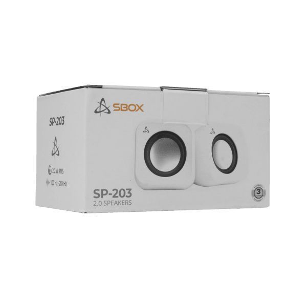 SBOX SP-203 2.0 Speaker White