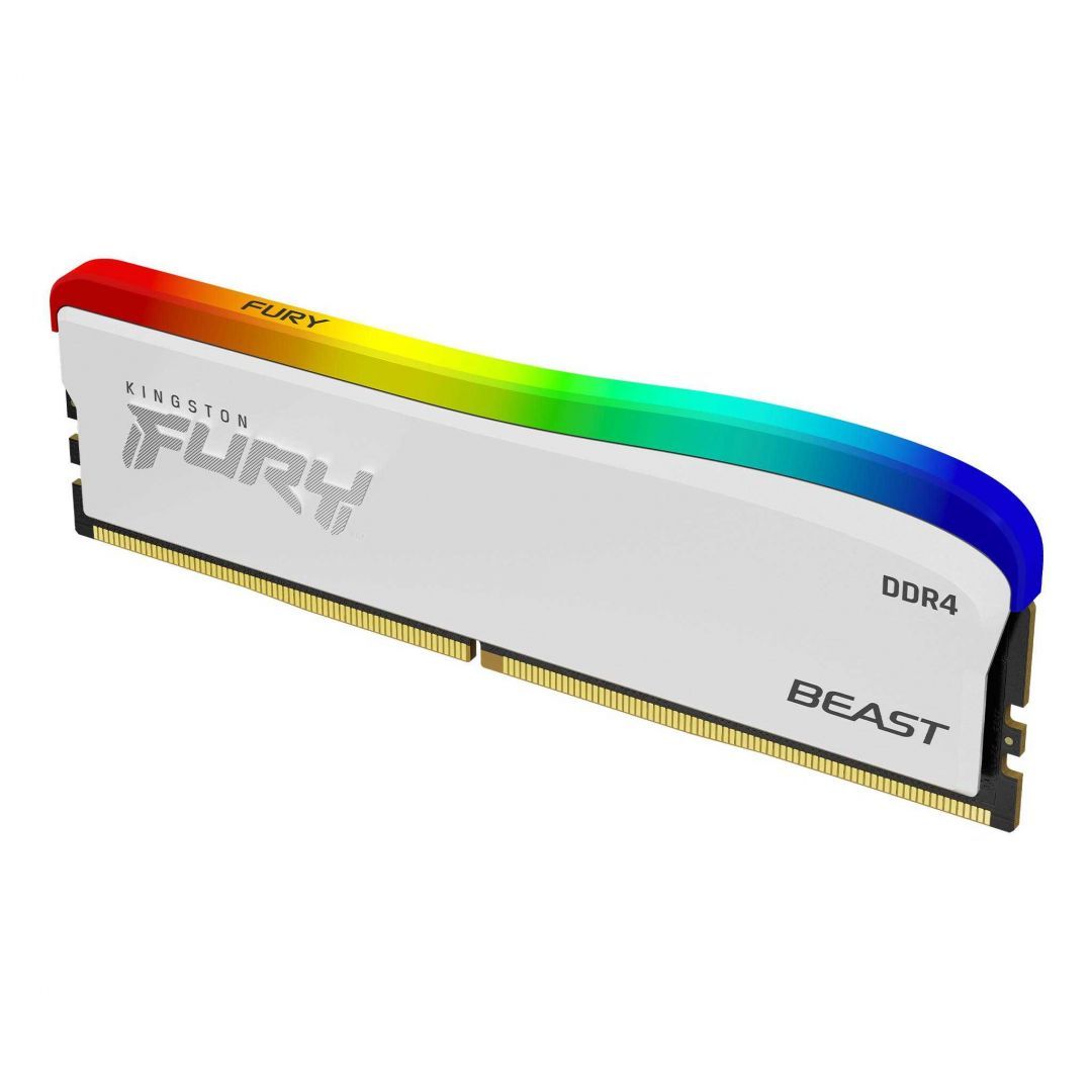 Kingston 8GB 3600MHz DDR4 Fury Beast RGB SE White